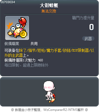 大钳螃蟹 Tooltip