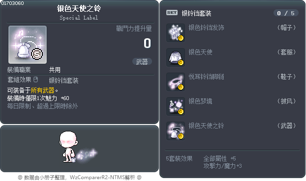 银色天使之铃 Tooltip