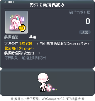 奥尔卡兔玩偶武器 Tooltip