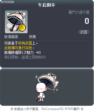 午后阳伞 Tooltip