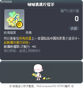 啵啵跳跳柠檬茶 Tooltip