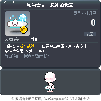 和白雪人一起冲浪武器 Tooltip
