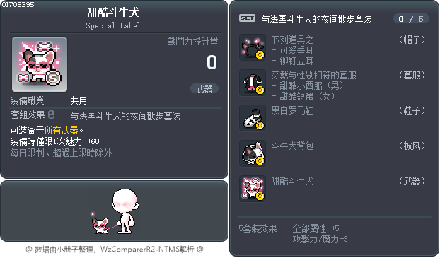 甜酷斗牛犬 Tooltip