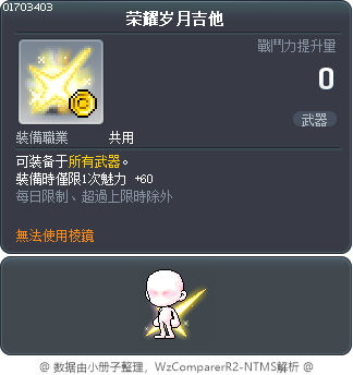 荣耀岁月吉他 Tooltip