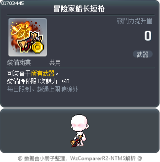 冒险家船长短枪 Tooltip