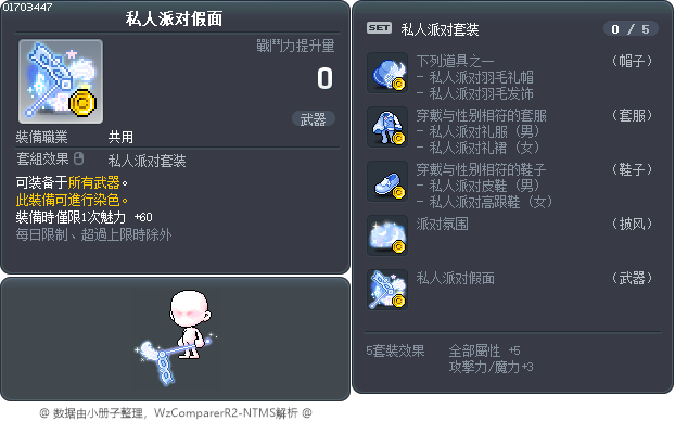 私人派对假面 Tooltip