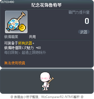 纪念花饰鲁特琴 Tooltip