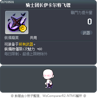 骑士团长伊卡尔特飞镖 Tooltip