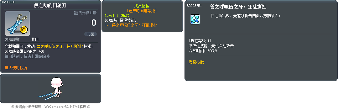 伊之助的日轮刀 Tooltip