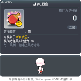 制胜球拍 Tooltip