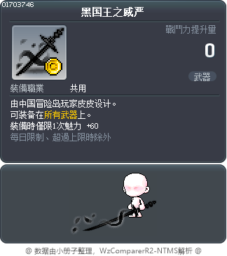 黑国王之威严 Tooltip