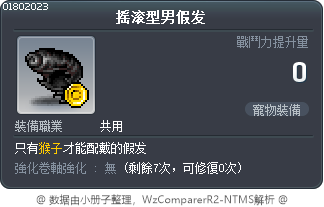 摇滚型男假发 Tooltip