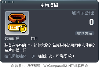 宠物项圈 Tooltip