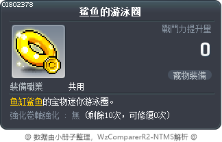 鲨鱼的游泳圈 Tooltip