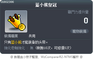 蓝小熊皇冠 Tooltip