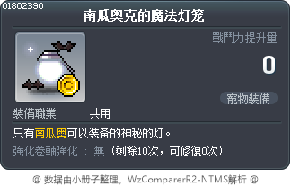 南瓜奥克的魔法灯笼 Tooltip