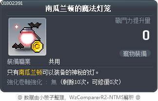南瓜兰顿的魔法灯笼 Tooltip