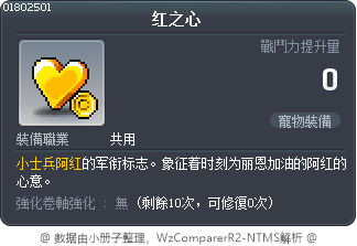 红之心 Tooltip