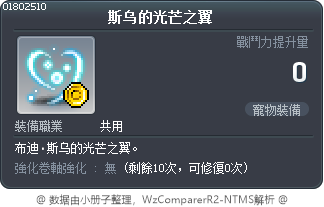 斯乌的光芒之翼 Tooltip