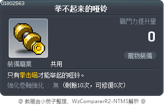举不起来的哑铃 Tooltip