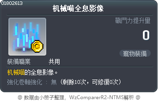 机械喵全息影像 Tooltip