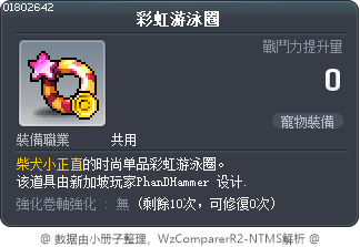 彩虹游泳圈 Tooltip
