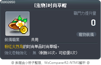 [宠物]时尚草帽 Tooltip