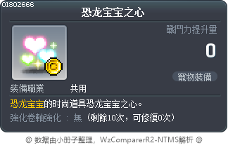 恐龙宝宝之心 Tooltip