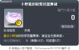 小野猪的粉紫芭蕾舞裙 Tooltip