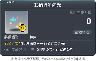 彩蜡行星闪光 Tooltip