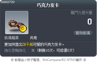 巧克力发卡 Tooltip