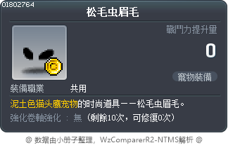 松毛虫眉毛 Tooltip