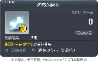 闪亮的骨头 Tooltip