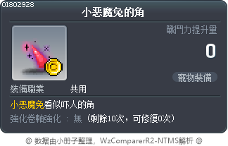 小恶魔兔的角 Tooltip