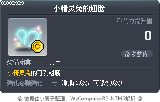 小精灵兔的翅膀 Tooltip