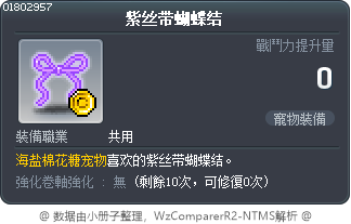 紫丝带蝴蝶结 Tooltip