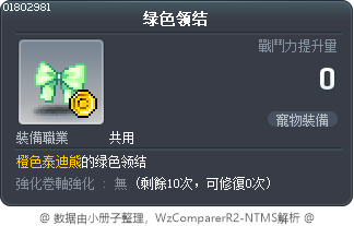 绿色领结 Tooltip