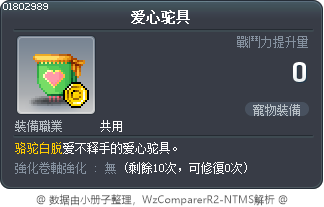 爱心驼具 Tooltip