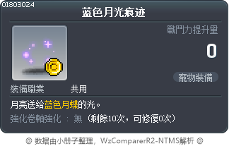 蓝色月光痕迹 Tooltip