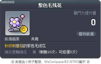 紫色毛线花 Tooltip