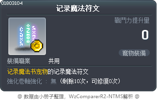 记录魔法符文 Tooltip