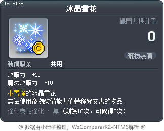 冰晶雪花 Tooltip