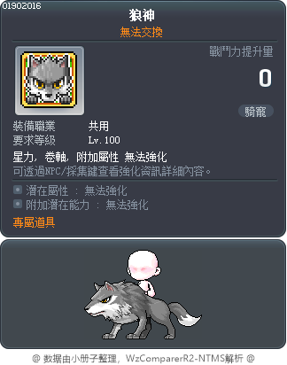 狼神 Tooltip