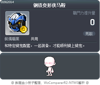 钢铁变形侠马鞍 Tooltip