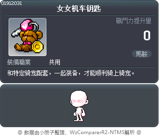 女女机车钥匙 Tooltip