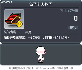 兔子车夫鞍子 Tooltip