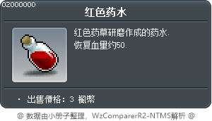 紅色藥水 Tooltip