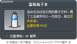 富氧离子水 Tooltip