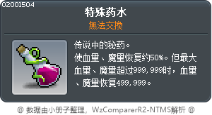 特殊药水 Tooltip