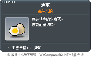 鸡蛋 Tooltip